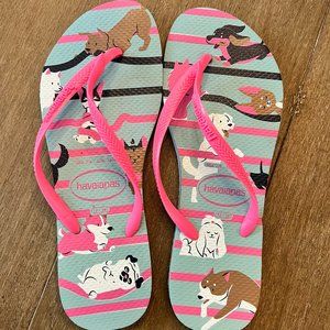 Havaianas Women's Slim Pets Flip Flop Sandal Size 7/8